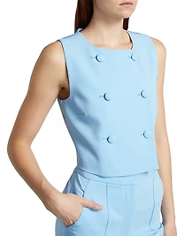 Drexley Double-Breasted Sleeveless Top