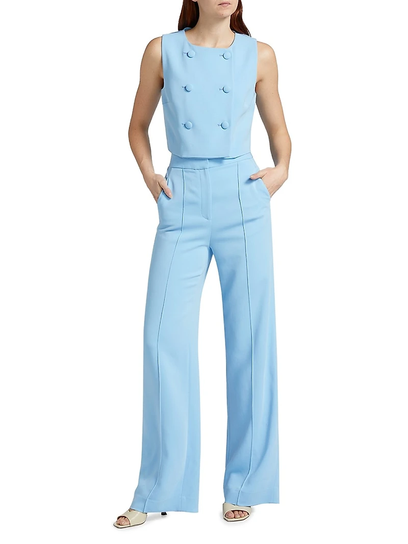 Drexley Double-Breasted Sleeveless Top