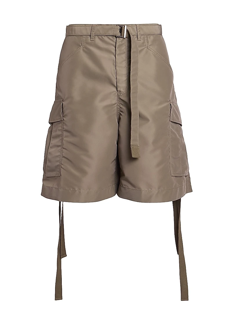 Nylon Twill Cargo Shorts