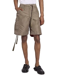 Nylon Twill Cargo Shorts