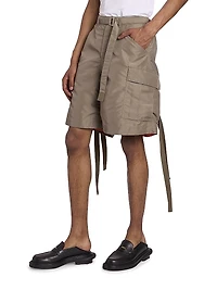 Nylon Twill Cargo Shorts