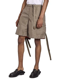 Nylon Twill Cargo Shorts