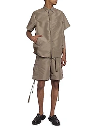 Nylon Twill Cargo Shorts