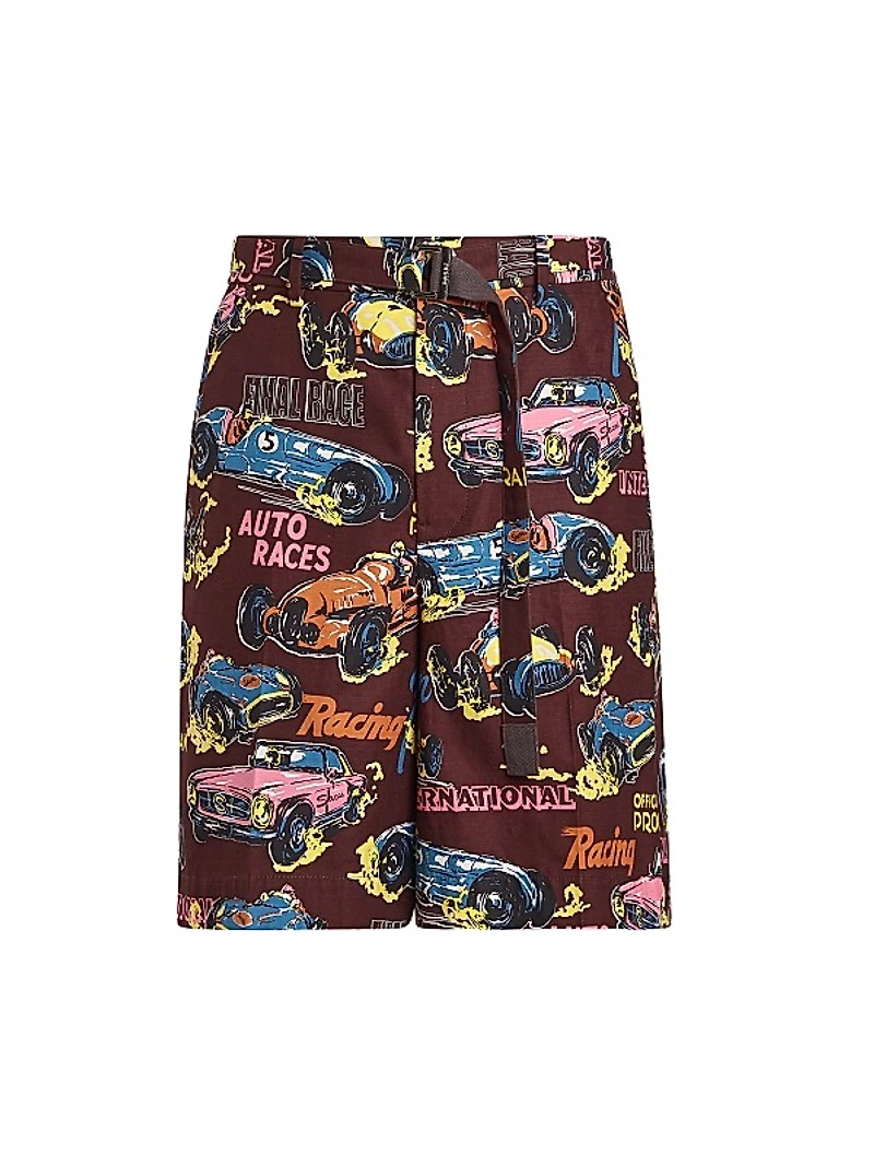 Car Race Print Shorts