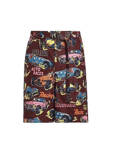 Car Race Print Shorts