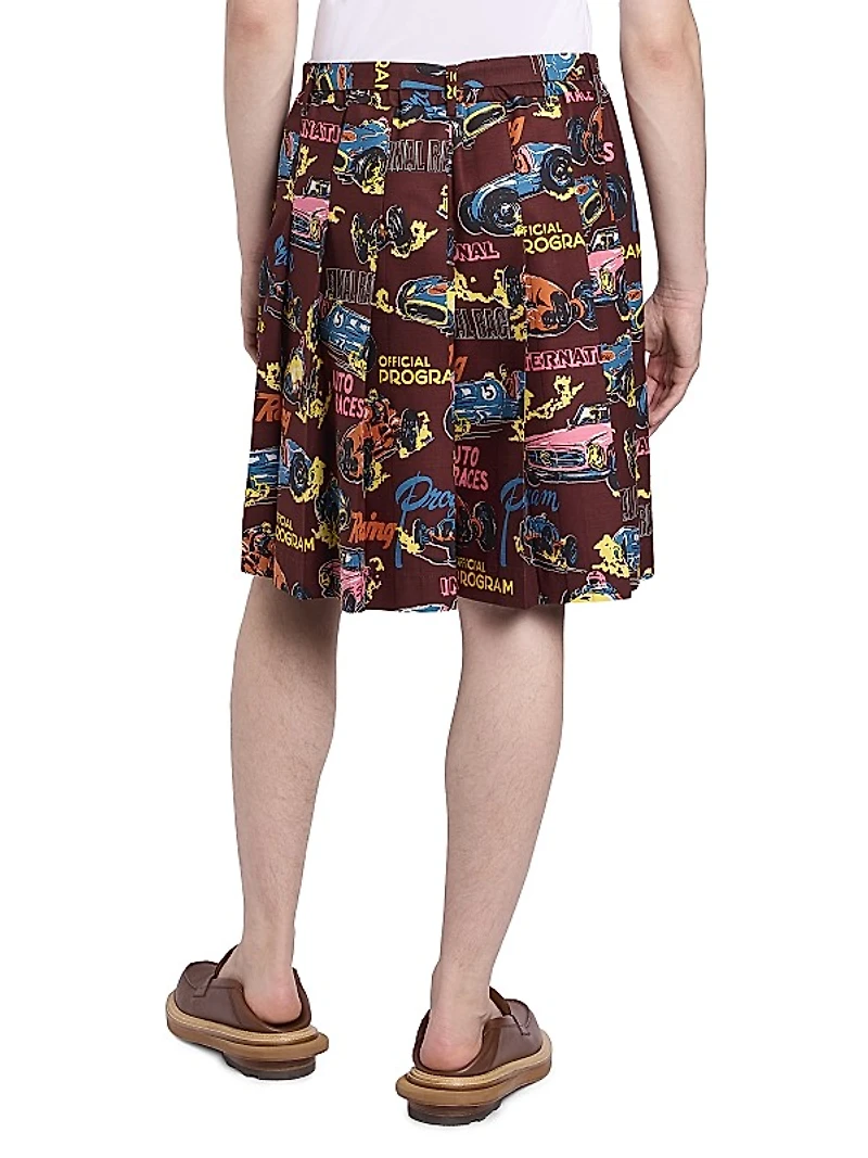 Car Race Print Shorts