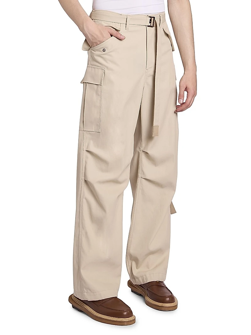 Cotton Twill Cargo Pants