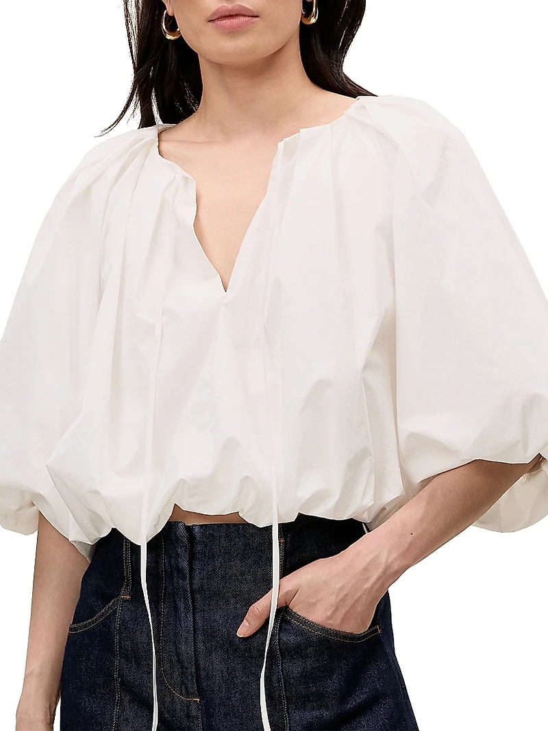 Poplin Bubble Top