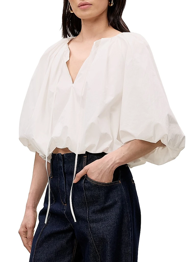 Poplin Bubble Top