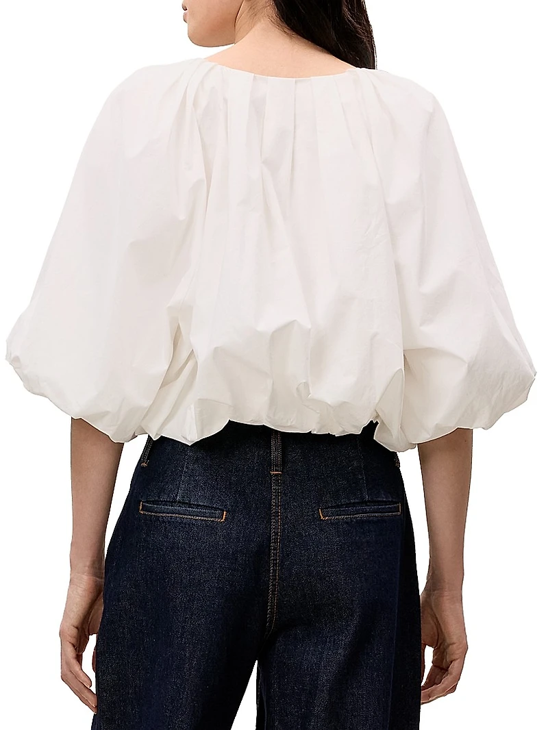 Poplin Bubble Top