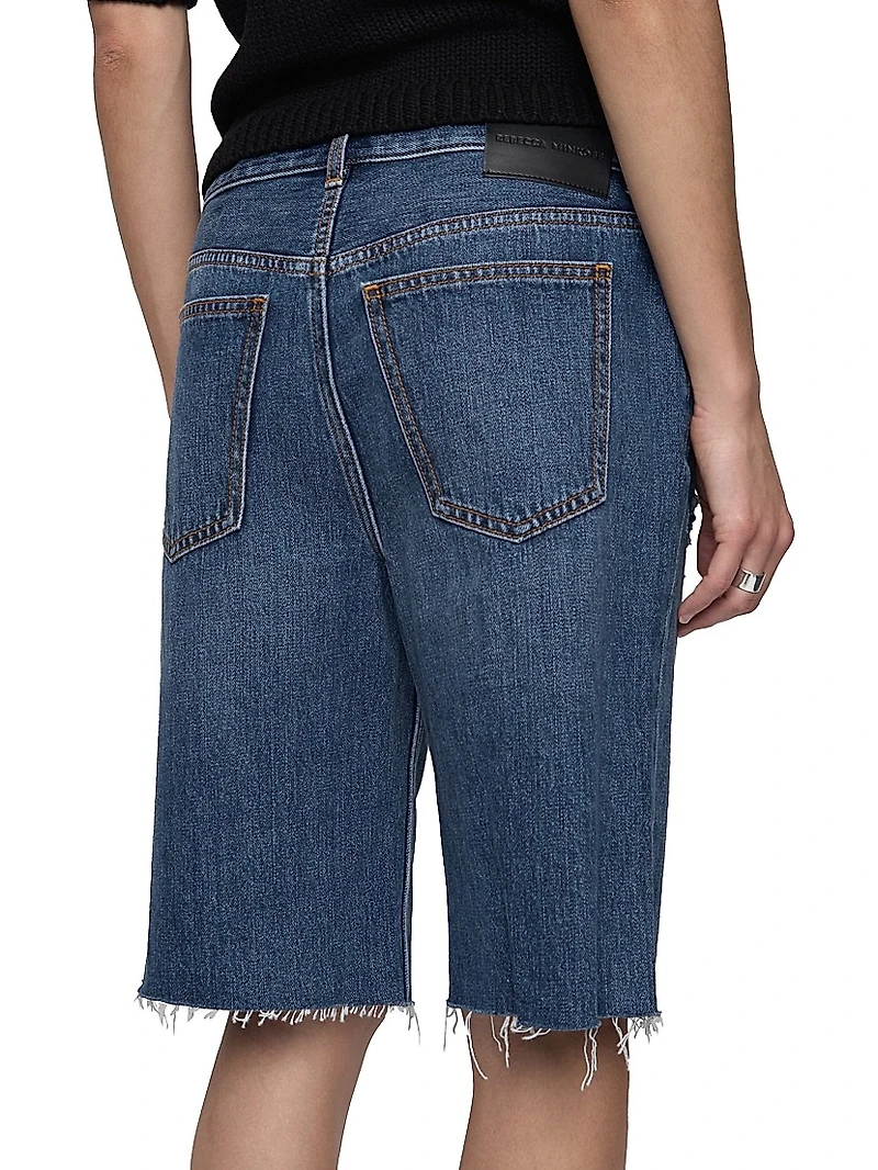 Kendall Boyfriend Distressed Denim Shorts