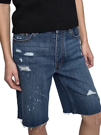 Kendall Boyfriend Distressed Denim Shorts