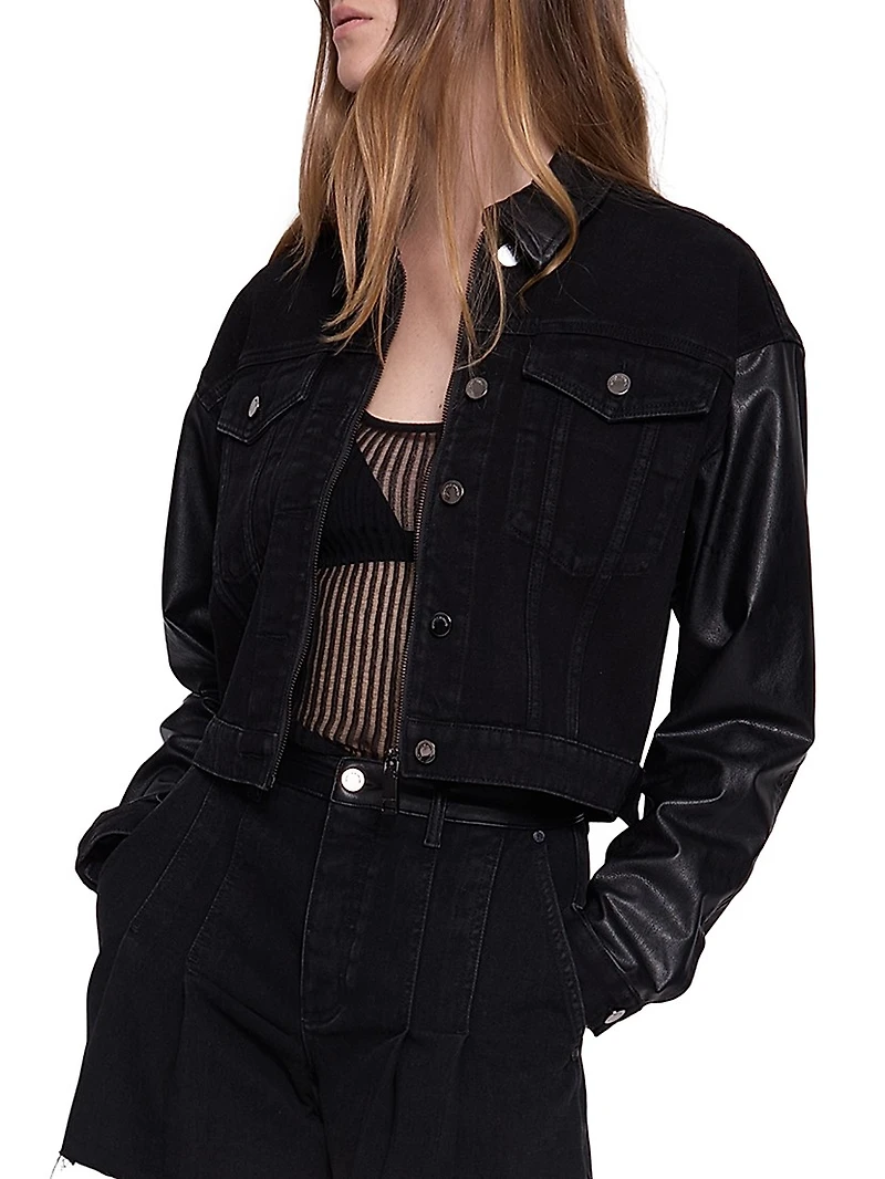 Poppy Crop Combo Jacket