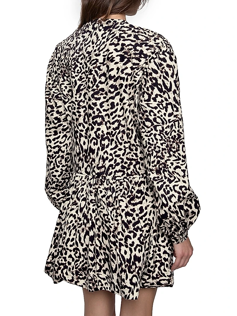 Khloe Leopard Flowy Minidress