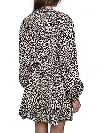 Khloe Leopard Flowy Minidress