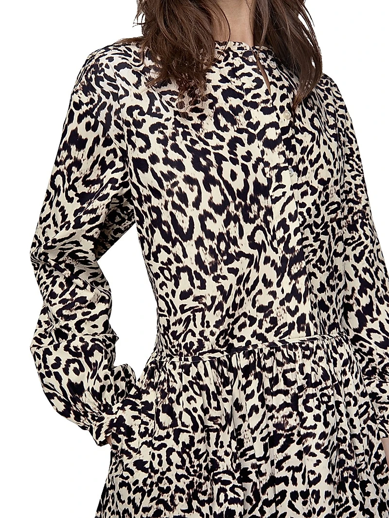 Khloe Leopard Flowy Minidress