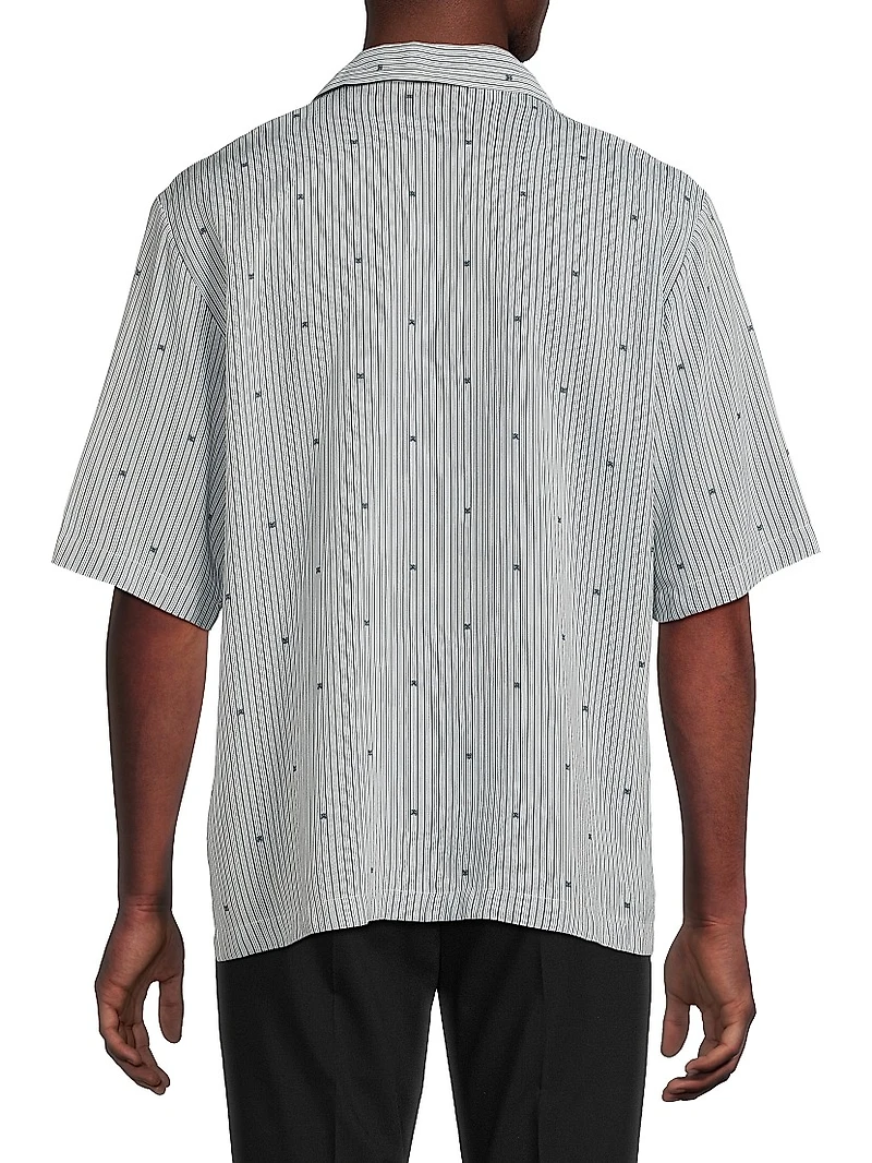 MA Pinstripe Camp Shirt