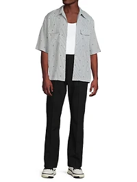 MA Pinstripe Camp Shirt