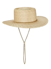 Jacque Chain-Link Straw Boater Hat