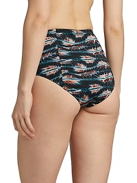 Zahara Tie-Dye High-Waisted Bikini Bottom