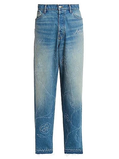 Physical Education Beaded Wide-Leg Jeans