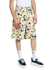 Physical Education Floral Baggy 5-Pocket Shorts