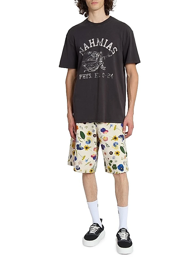Physical Education Floral Baggy 5-Pocket Shorts