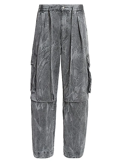 Physical Education Washed Pleated Cargo Pants