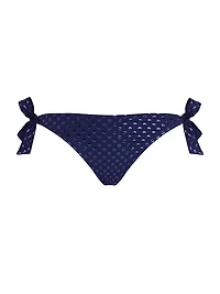 Flamme Relief Glitter Stretch Jersey Side-Tie Bikini Bottom