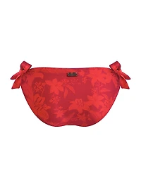 Flower Power Stretch-Jersey Side-Tie Bikini Bottom
