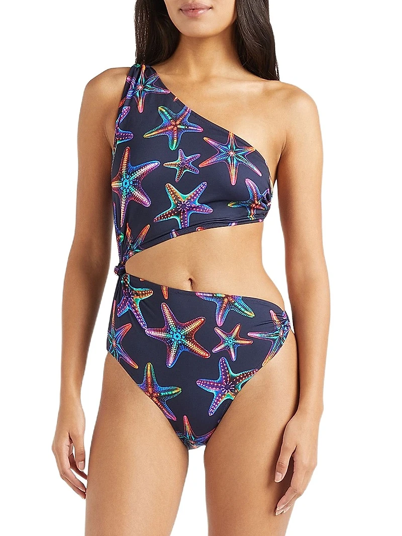Disco Stars Printed One-Piece Swimsuit