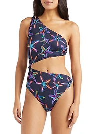 Disco Stars Printed One-Piece Swimsuit