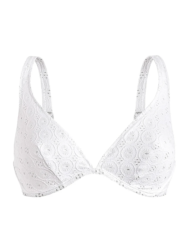 Broderie Anglaise Underwire Bikini Top