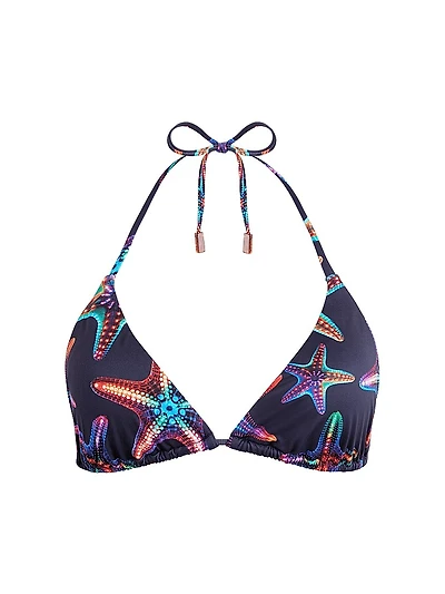 Disco Stars Printed Bikini Top