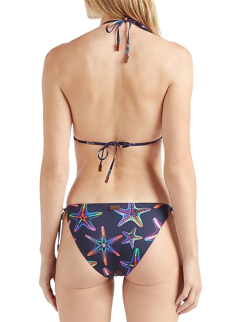 Disco Stars Printed Bikini Top
