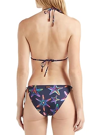 Disco Stars Printed Bikini Top