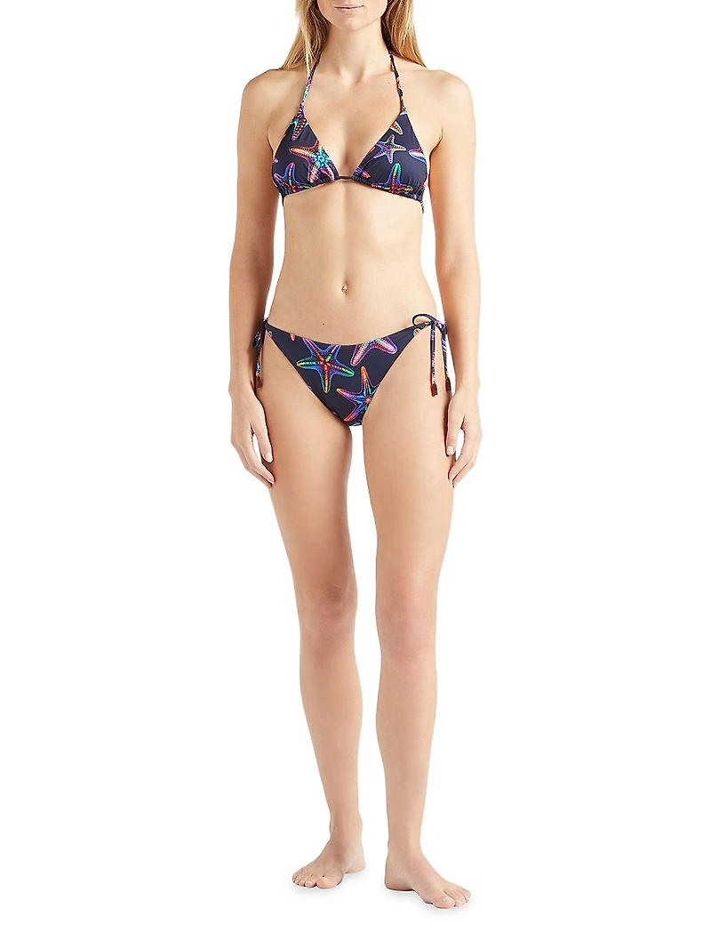 Disco Stars Printed Bikini Top