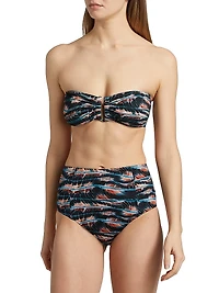 Santorini Tie-Dye Hardware Bikini Top