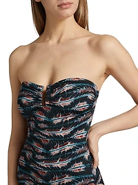 Montery Tie-Dye Strapless One-Piece Swimsuit