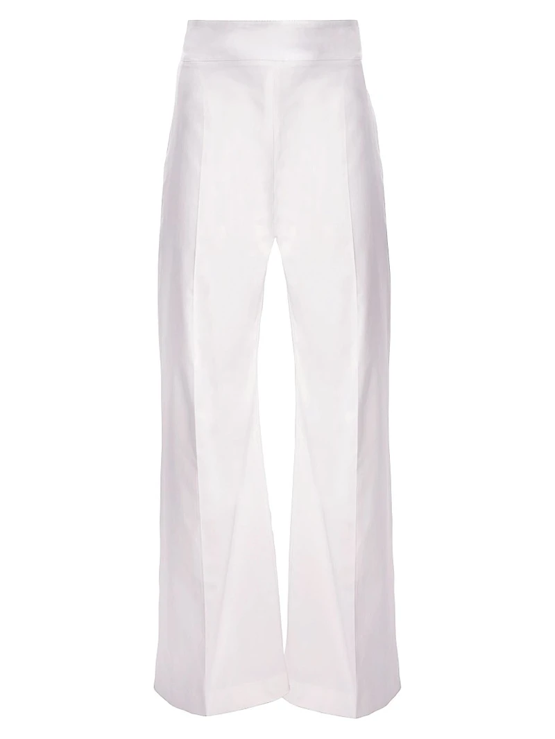 Cabana Stretch Cotton Wide-Leg Pants