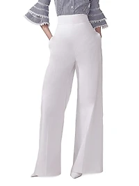 Cabana Stretch Cotton Wide-Leg Pants