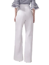 Cabana Stretch Cotton Wide-Leg Pants