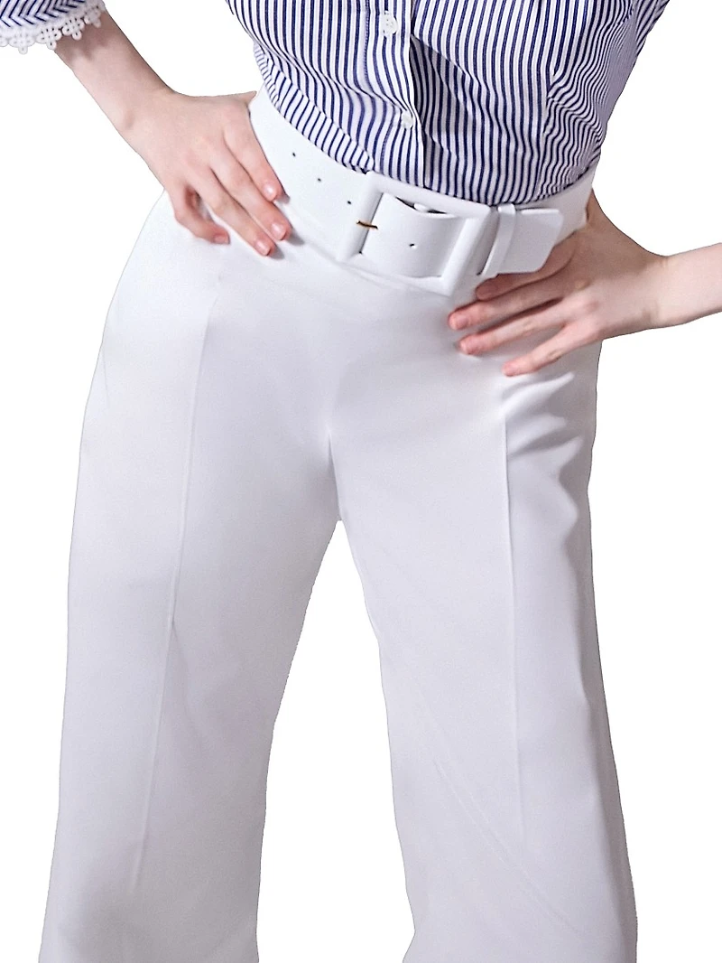 Cabana Stretch Cotton Wide-Leg Pants