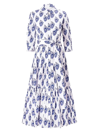 Cabana Cotton Tiered Shirtdress