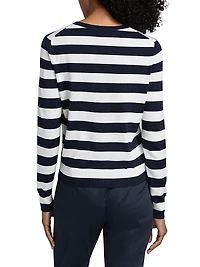 Embroidered Striped Sweater