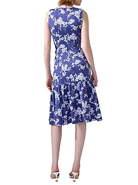 Cabana Floral Cotton-Blend Knee-Length Dress