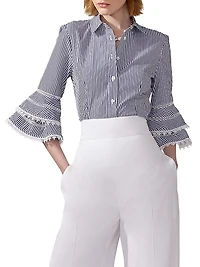 Cabana Tiered Ruffle Button-Front Shirt