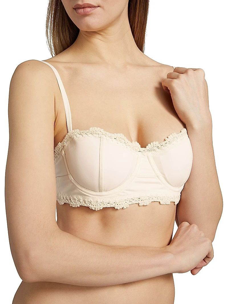 Etiana Crocheted-Trim Bikini Top