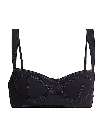Ravello Lace-Up Bustier Bikini Top