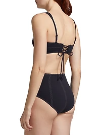 Ravello Lace-Up Bustier Bikini Top